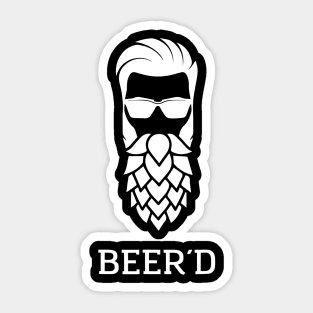 Beerd Beer Hop Hipster Beard  Funny Sticker